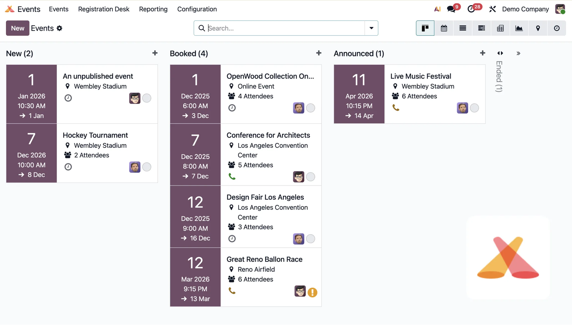 Odoo Social Marketing module — social media management dashboard