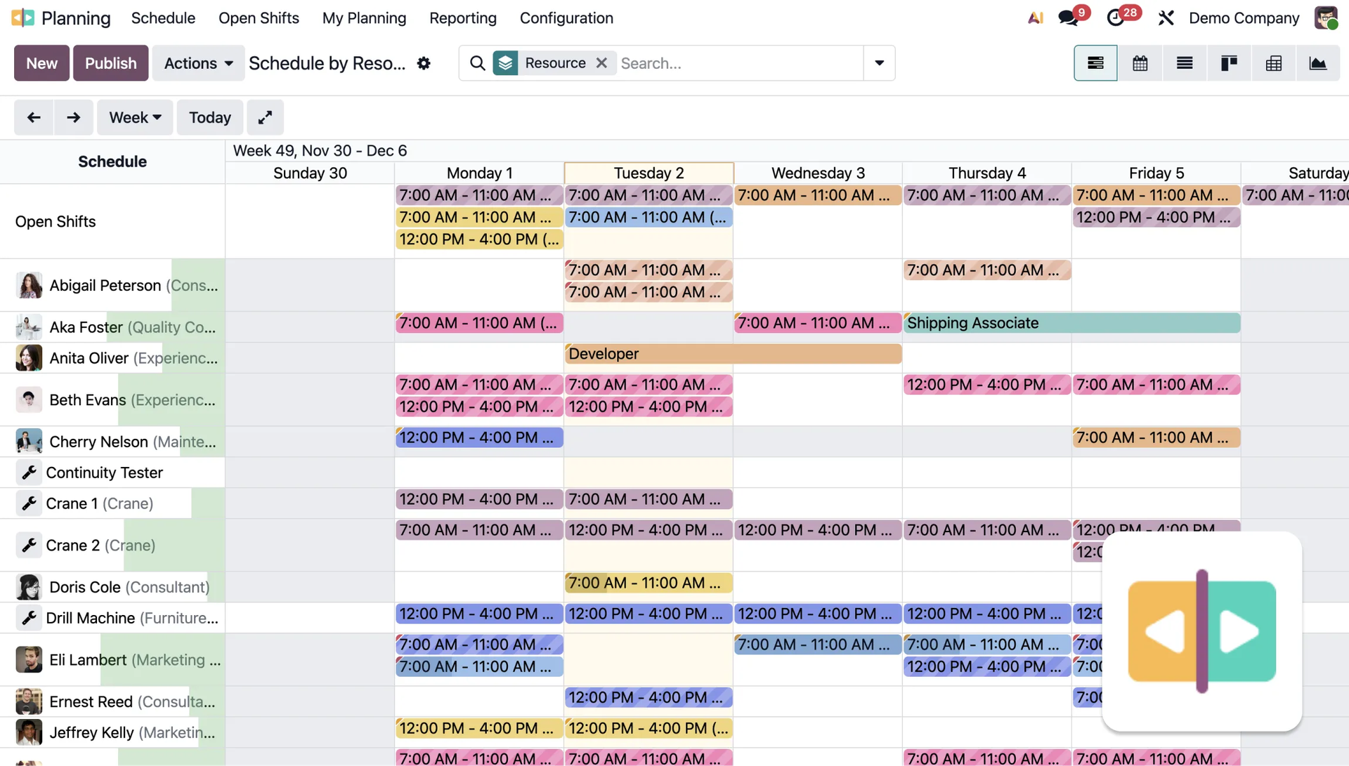 Odoo Helpdesk module — support ticket kanban board