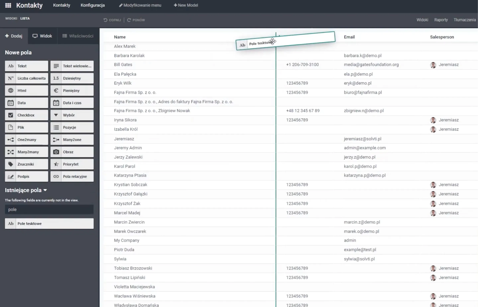 Visual editor for report and invoice templates in Odoo Studio